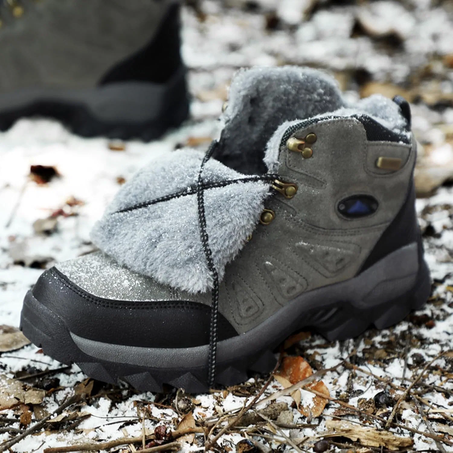 Ботинки Herrenstiefel für den Winter, warme Schneestiefel, Baumwollschuhe für Bergsteigen, Wandern, Trekkingstiefel HGTREDPK, Blau — фото 4