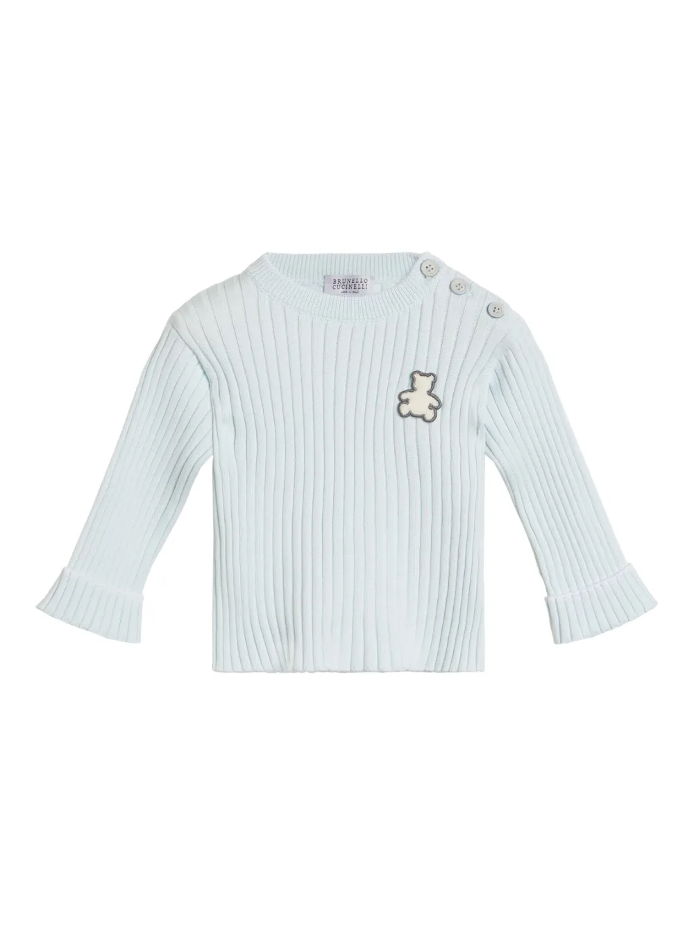 

Хлопковый джемпер Brunello Cucinelli Kids, синий