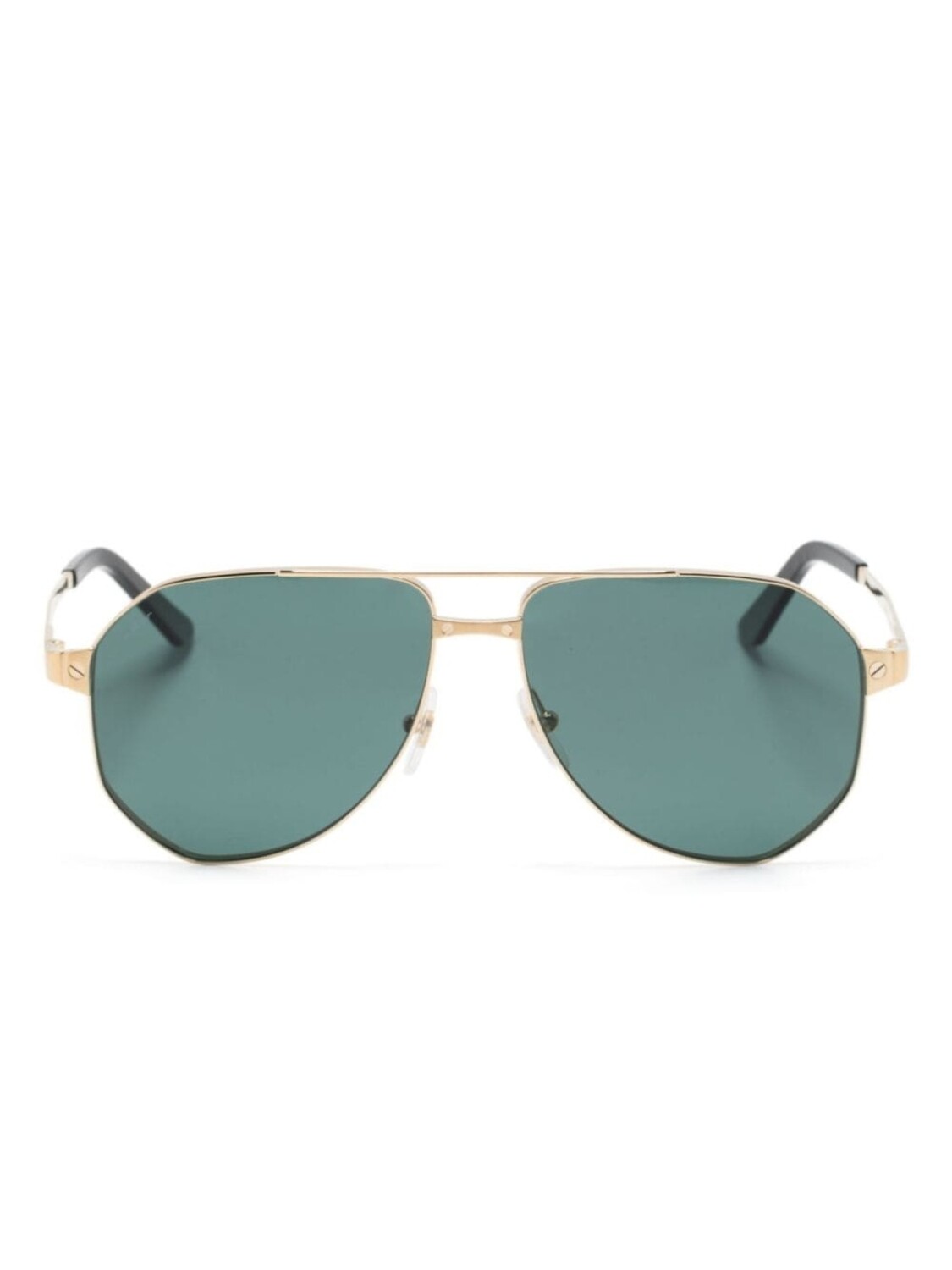 

Cartier Eyewear солнцезащитные очки-пилоты Santos, золотистый