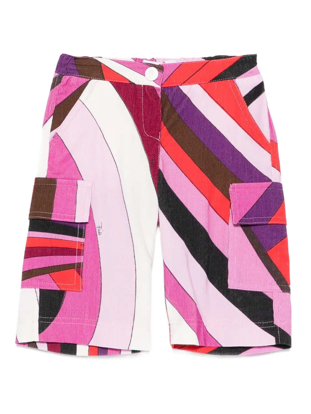 

Брюки карго с геометричным принтом PUCCI Junior, розовый