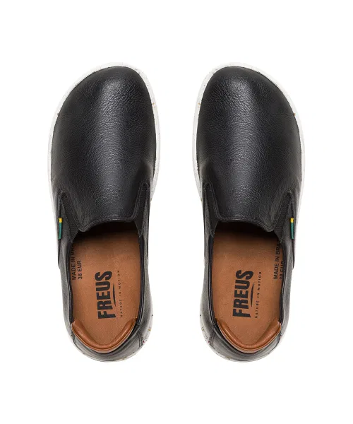 Унисекс слипоны из натуральной кожи FREUS SLIPPER NOVO чёрные — фото 2