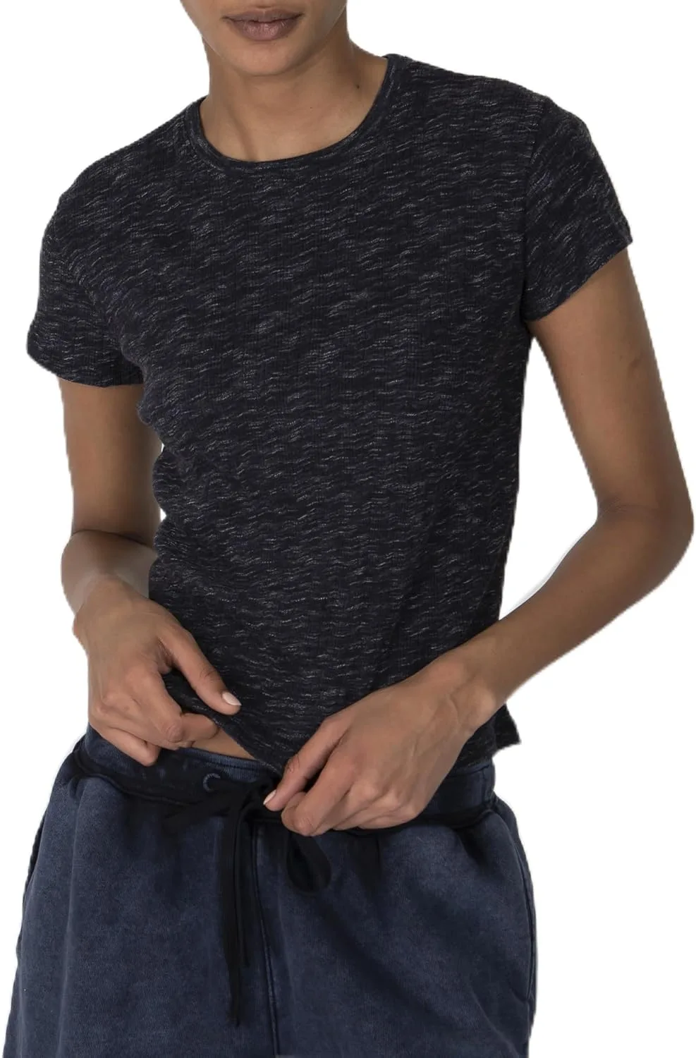 

Anthony Thomas Melillo Женская ребристая футболка с коротким рукавом