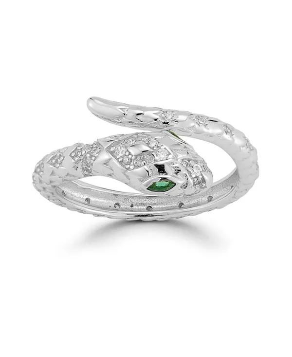 

Кольцо-Змея из стерлингового серебра 14 карат с позолотой Rachel Zoe, silver