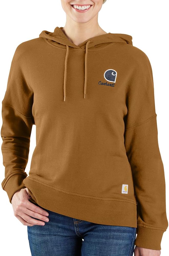 

Carhartt Women's 106479 худи с принтом из серии TENCEL Fiber, Carhartt Brown