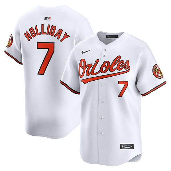 

Мужская белая бейсболка Baltimore Orioles Jackson Holliday home limited Nike