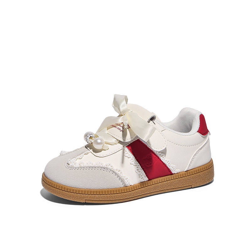 

Нескользящие, амортизирующие, износостойкие, низкие детские кроссовки для повседневной носки Hello Kitty, красный