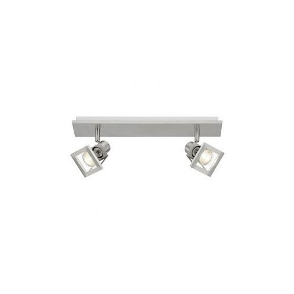 

Яркий светодиодный потолочный светильник Frame Satin/Nickel 2 x 4W GU10 700lm теплый белый 3000K поворотный BRILLIANT