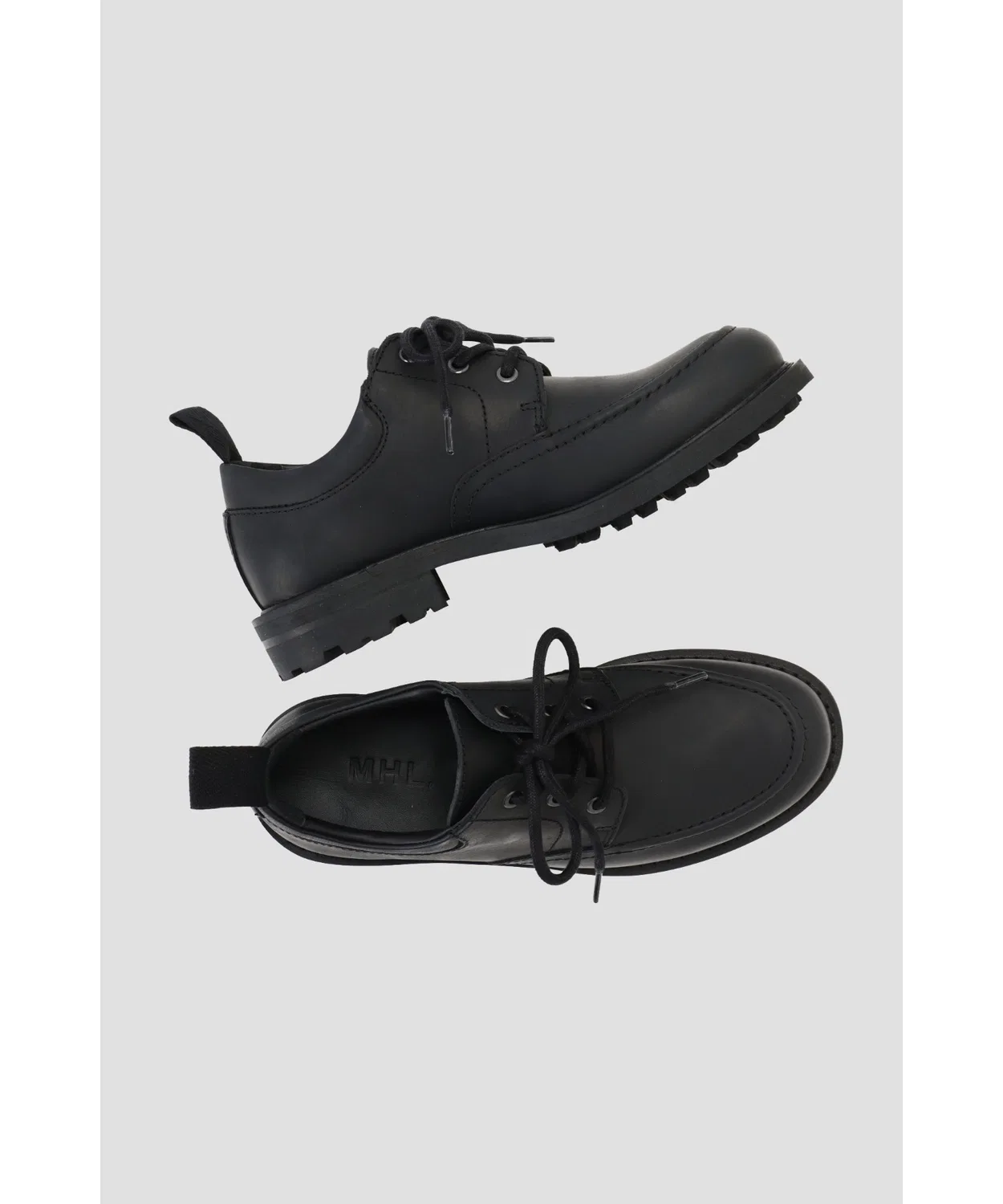 Ботинки из грубой чёрной кожи с жировой пропиткой, бренд SCHOOL SHOES, на шнуровке, чёрные