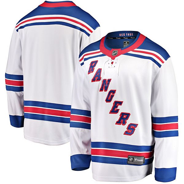 

Мужская белая футболка New York Rangers Breakaway Away Fanatics