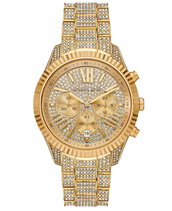 

Женские часы Lexington Chronograph из нержавеющей стали золотистого оттенка, 42 мм Michael Kors, gold-tone