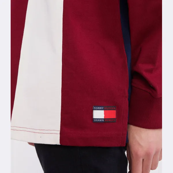 Рубашка-Поло стандартного кроя с флагом для регби Tommy Hilfiger, бургунди — фото 4
