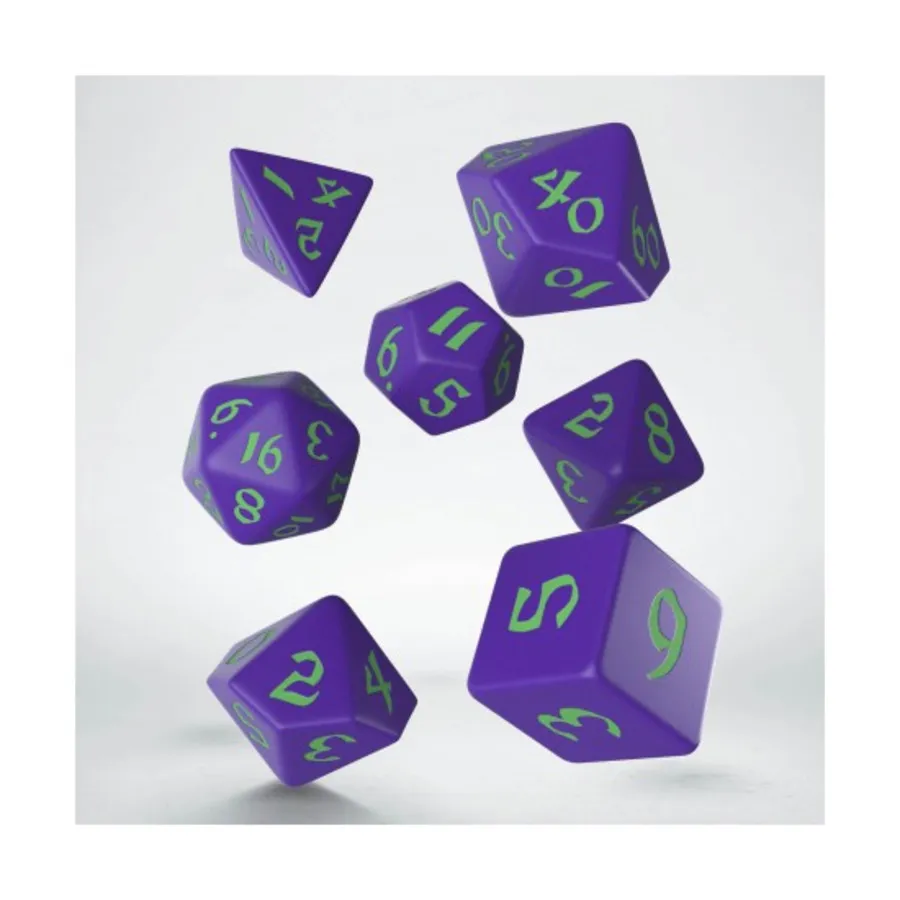 

Поли-комплект фиолетовый с зеленым (7), Classic Runic Dice