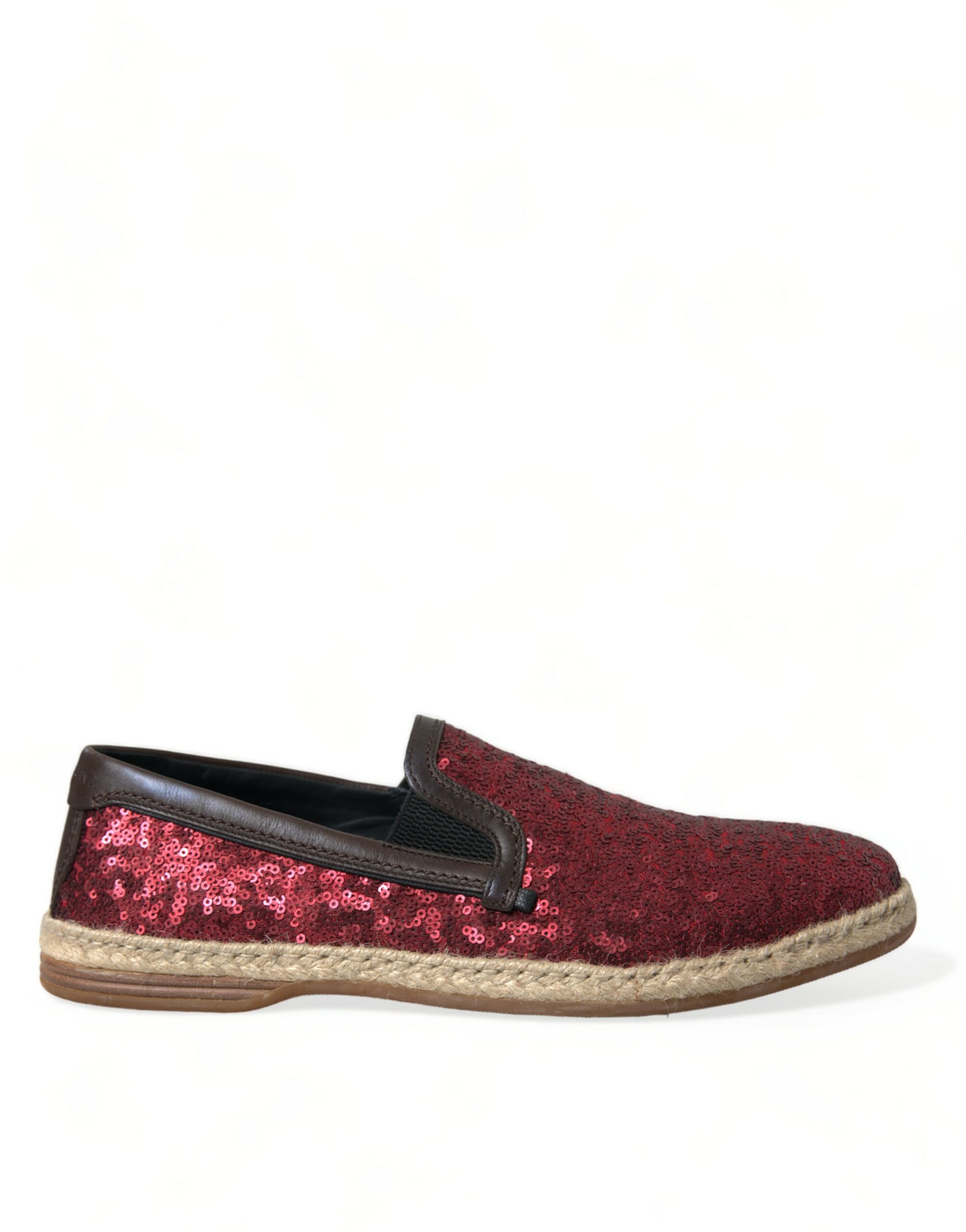 

Красные кожаные мокасины с пайетками Dolce & Gabbana