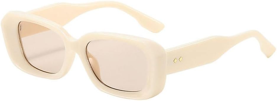 

Классические винтажные солнцезащитные очки LVTFCO для мужчин и женщин, модные, с заклепками, маленькие, зеленые, солнцезащитные очки с защитой от УФ-излучения UV400, Beige