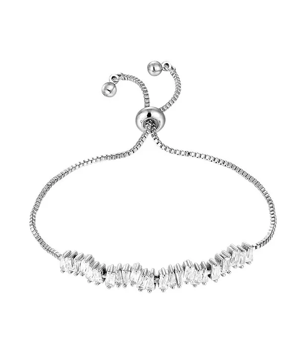 

Теннисный браслет из кубического циркония с регулируемой пружинной застежкой Hollywood Sensation, silver