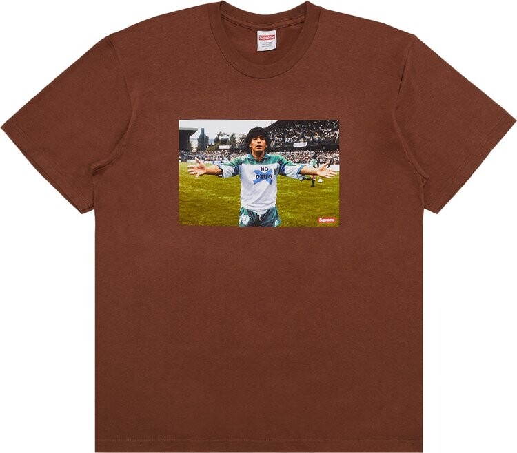 

Футболка Supreme Maradona 'Brown', коричневый