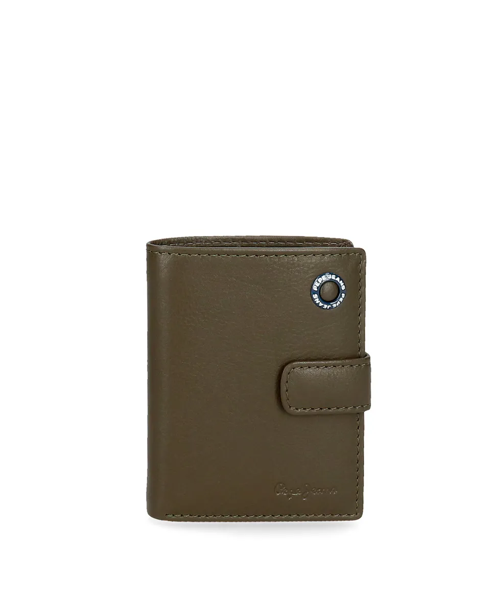 

Мужской кошелек Badge Khaki на кнопке Pepe Jeans, зеленый