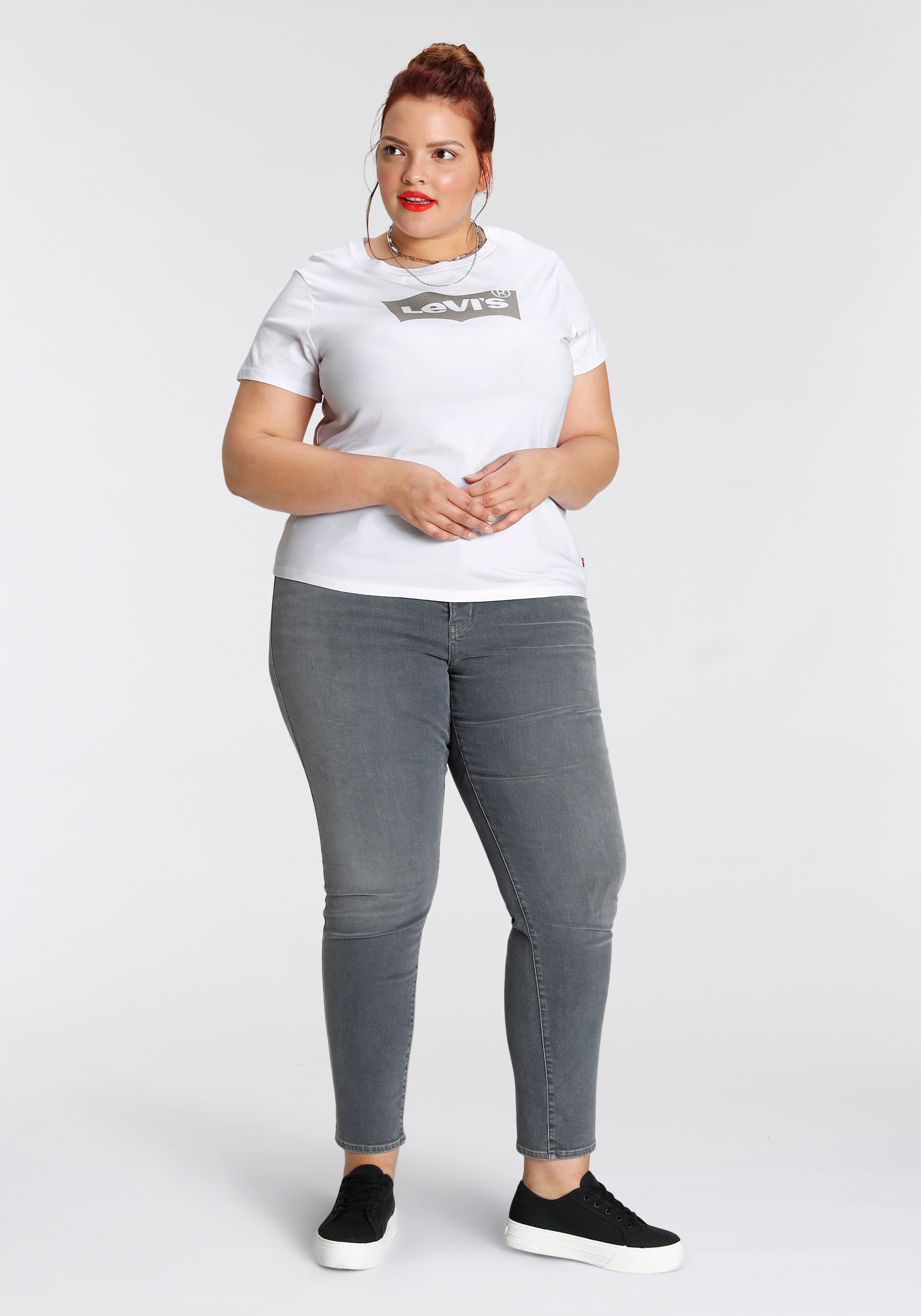 Levi's Plus Футболка 'The Perfect Tee' в белом цвете — фото 4