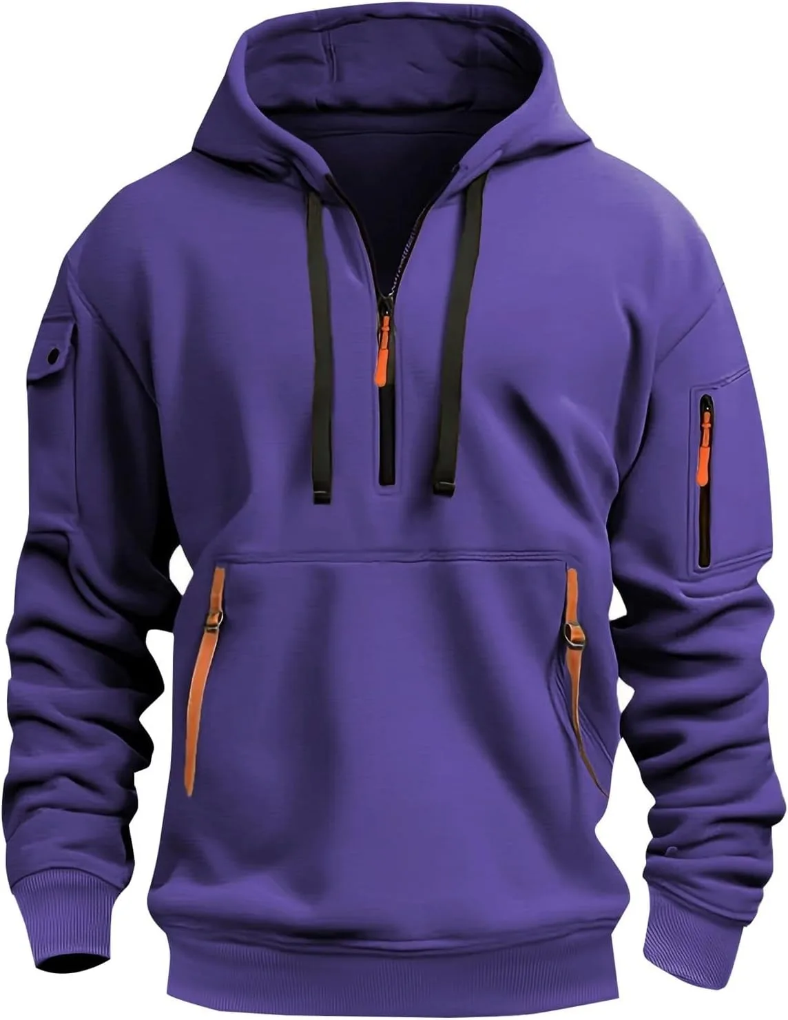 

Мужской тактический карго худи с четвертью молнией