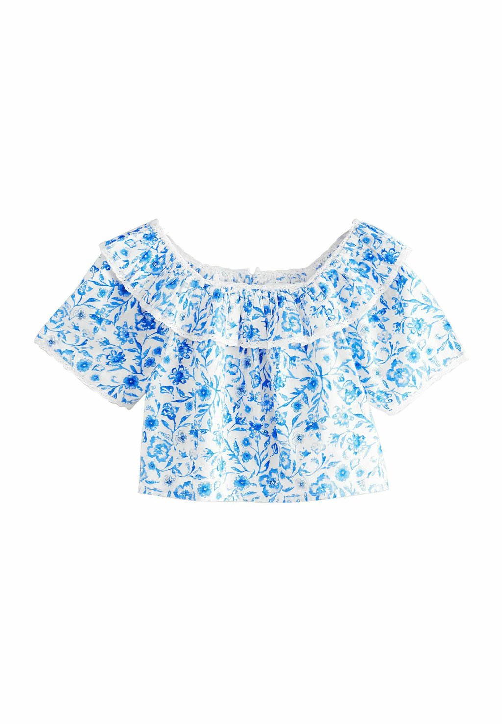

Блуза REGULAR FIT - PRINTED RUFFLE Next, синий