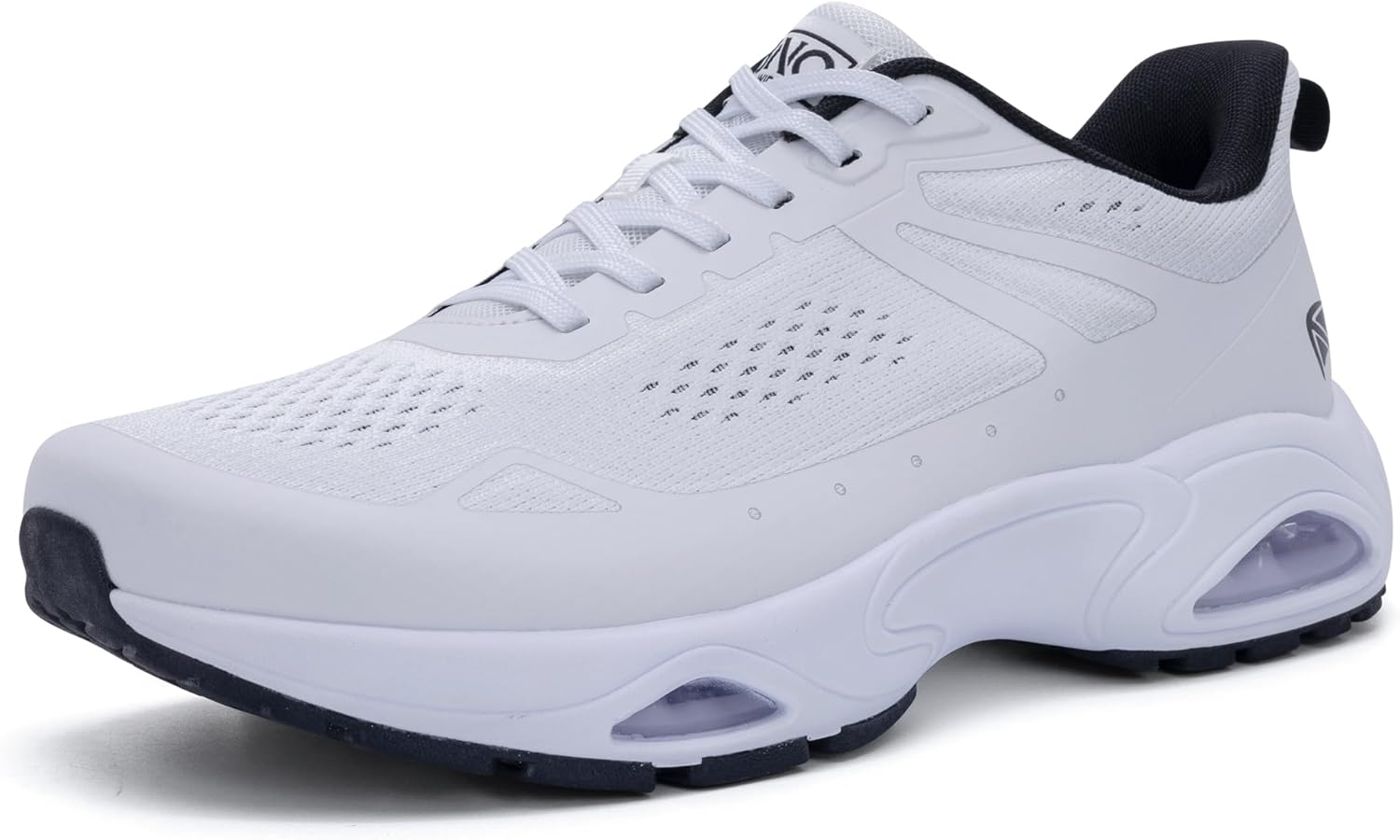 

Мужские кроссовки с широкой носочной частью и поддержкой свода стопы, ортопедические кроссовки при плантарном фасците, спортивные обувь с амортизацией для бега для облегчения болей в ногах, размеры США 8-13 W Winbet, белый/черный