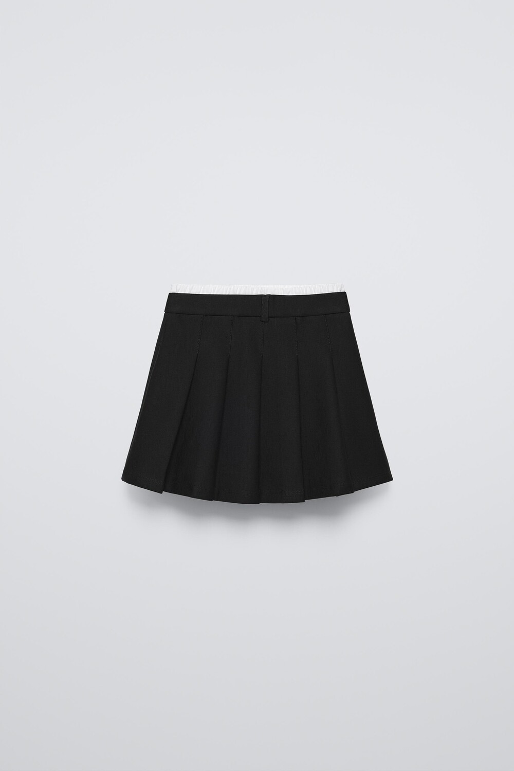 

Юбка с двойной резинкой на талии и плиссированной платьей ZARA, черный