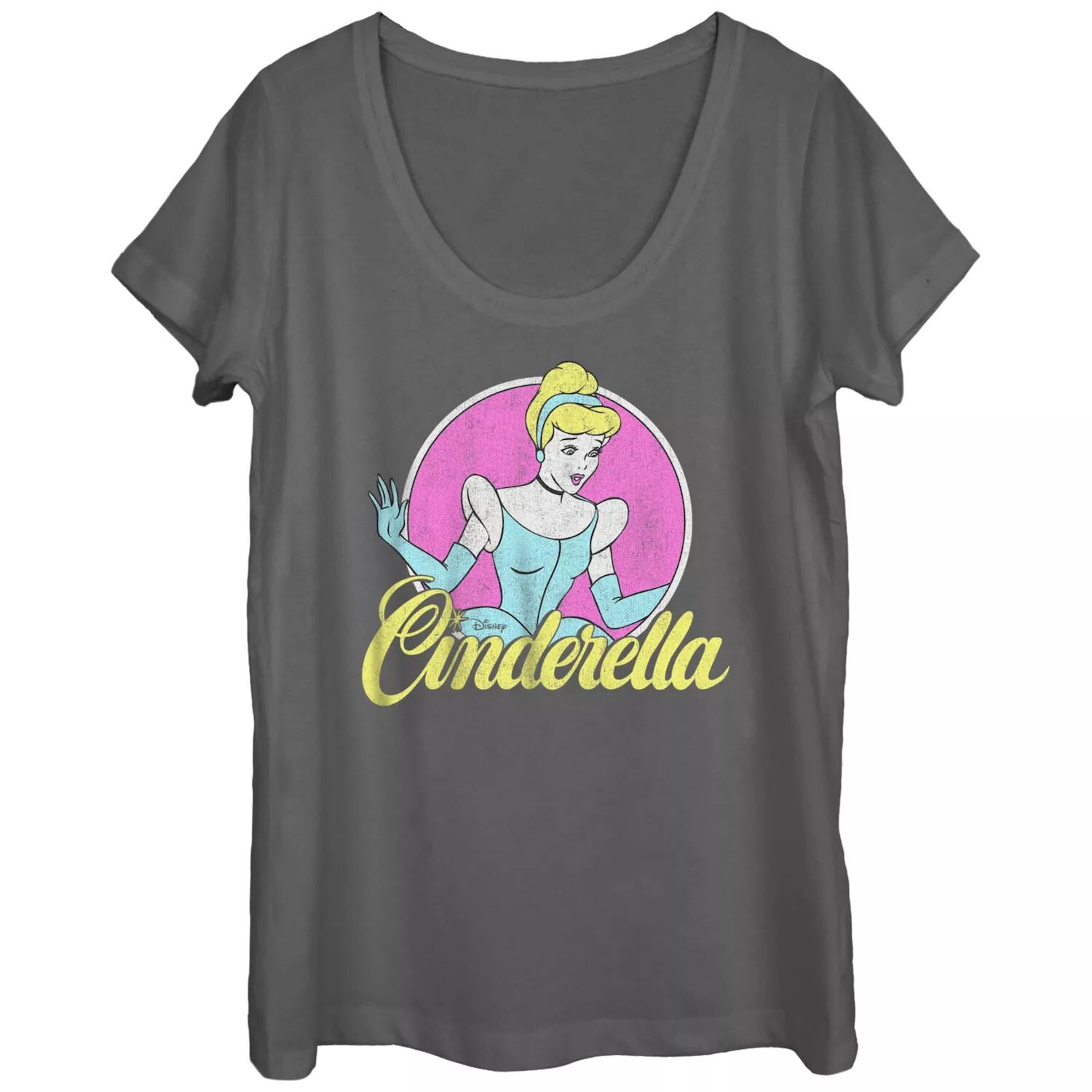 

Простая футболка с изображением портрета Disney's Cinderella Juniors Licensed Character