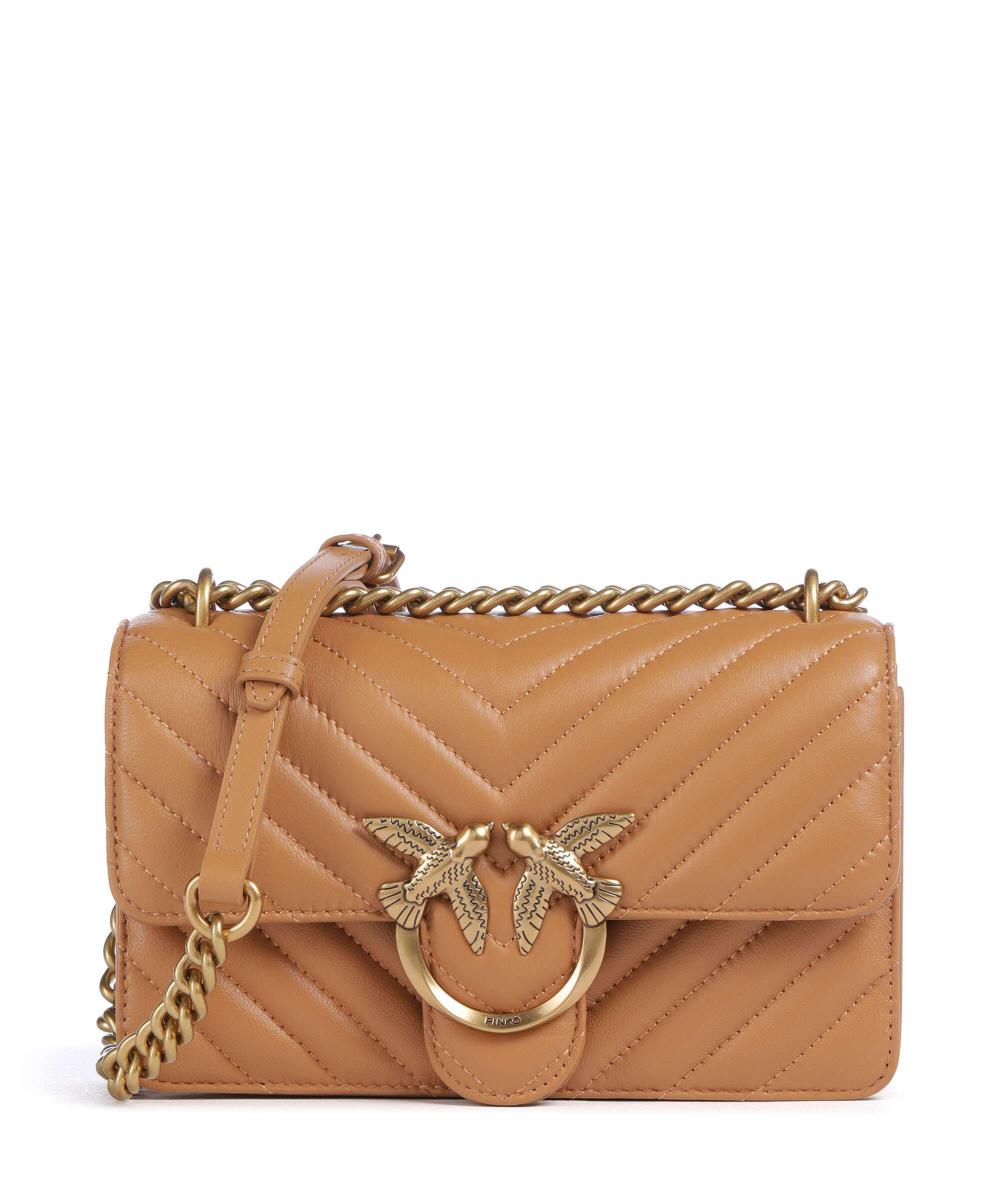 

Мини-Сумка Love one из мелкозернистой кожи Pinko, коричневый