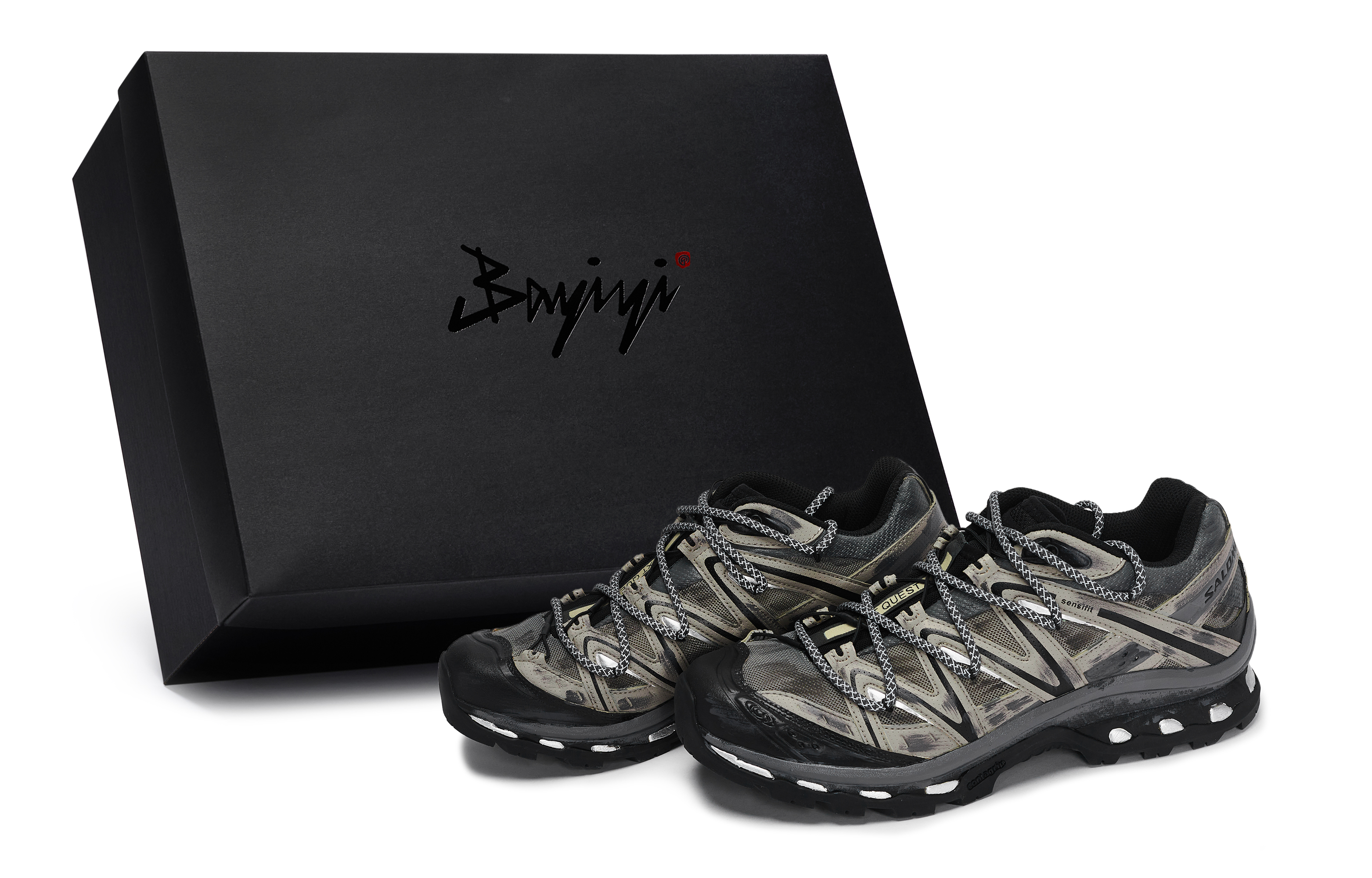 SALOMON Кроссовки XT Quest Outdoor унисекс с низким верхом, хаки/черные
