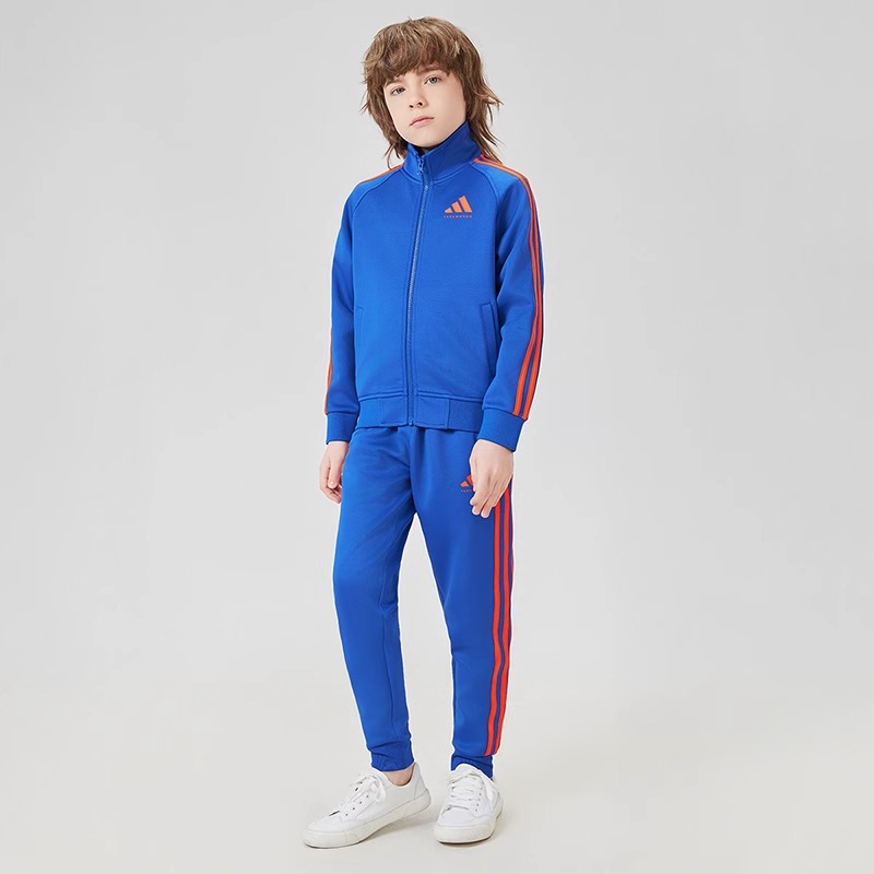 Adidas Вязаные спортивные штаны Unisex Blue Orange — фото 3