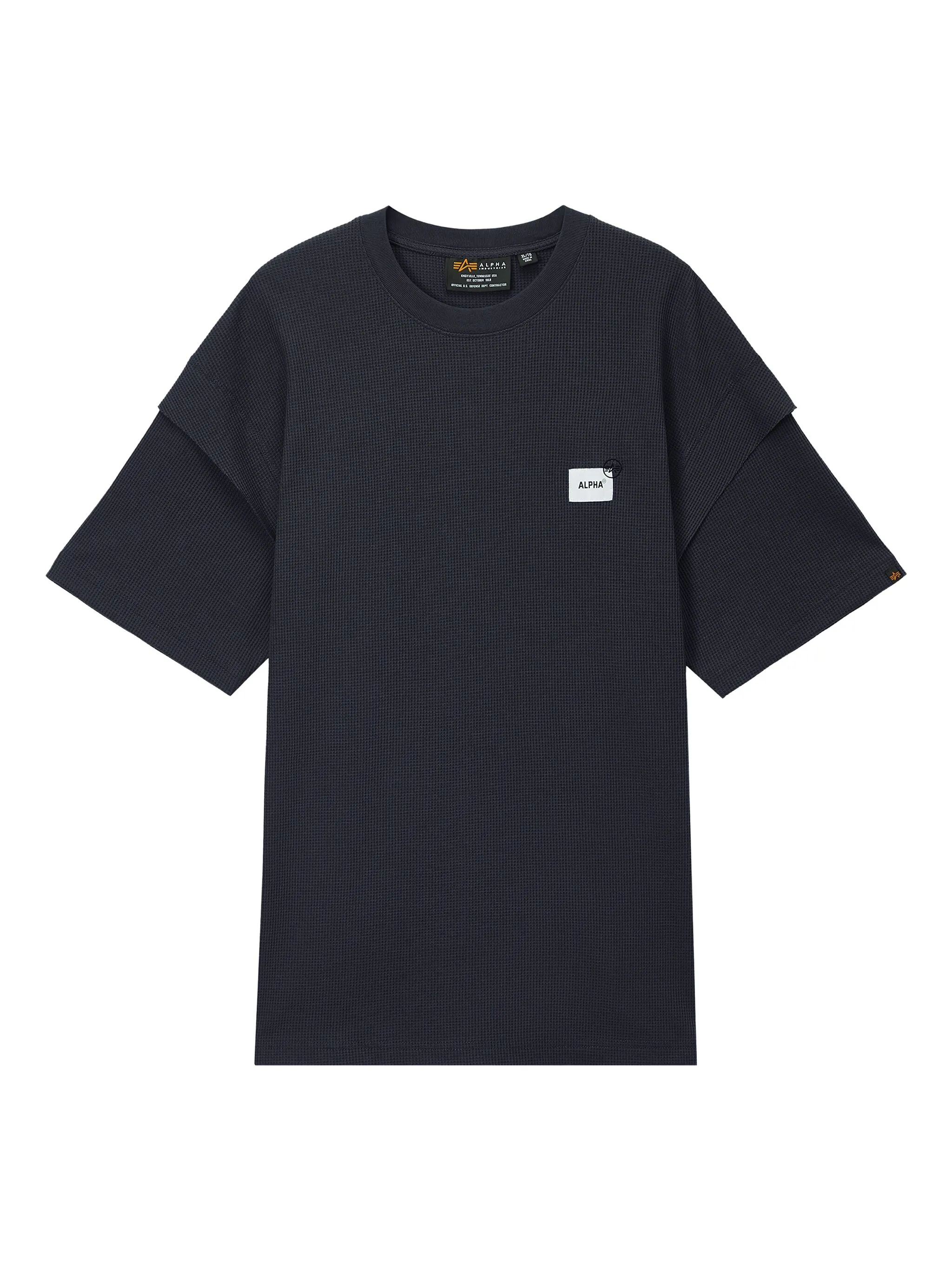 

Двухслойная футболка фактурной вязки Alpha Industries, серый