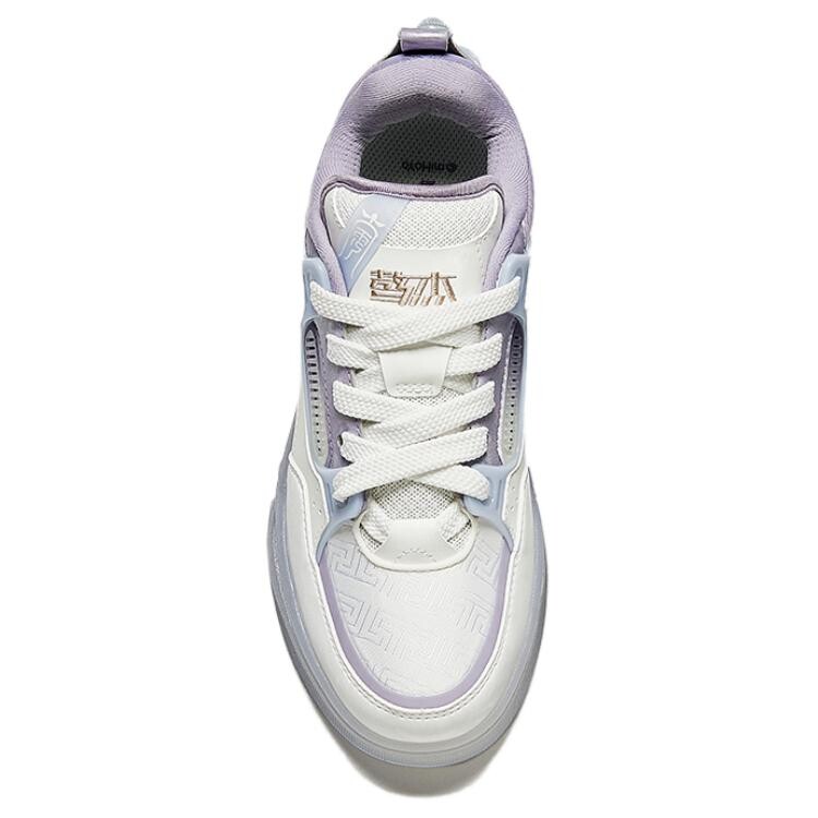 Кроссовки Genshin X ANTA AOJIE Skateboarding Shoes Men Low-top Paper Elizabeth / Poplar Fluff Purple, фиолетовый — фото 4