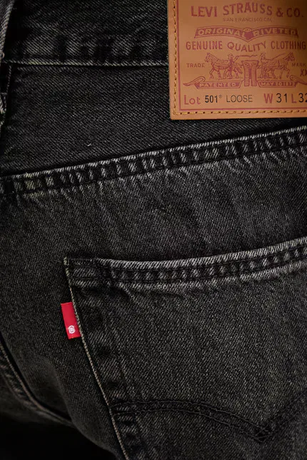 Джинсы свободного кроя 501 Levi's, черный — фото 4