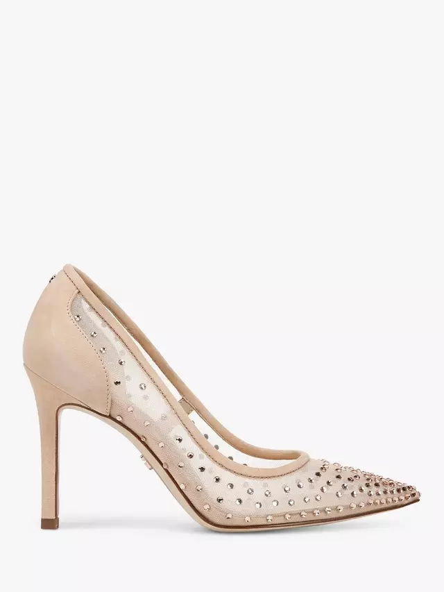 

Туфли-лодочки Sam Edelman Hazel Embellished Mesh Stiletto Heeled, цвет vintage pink/beechwd