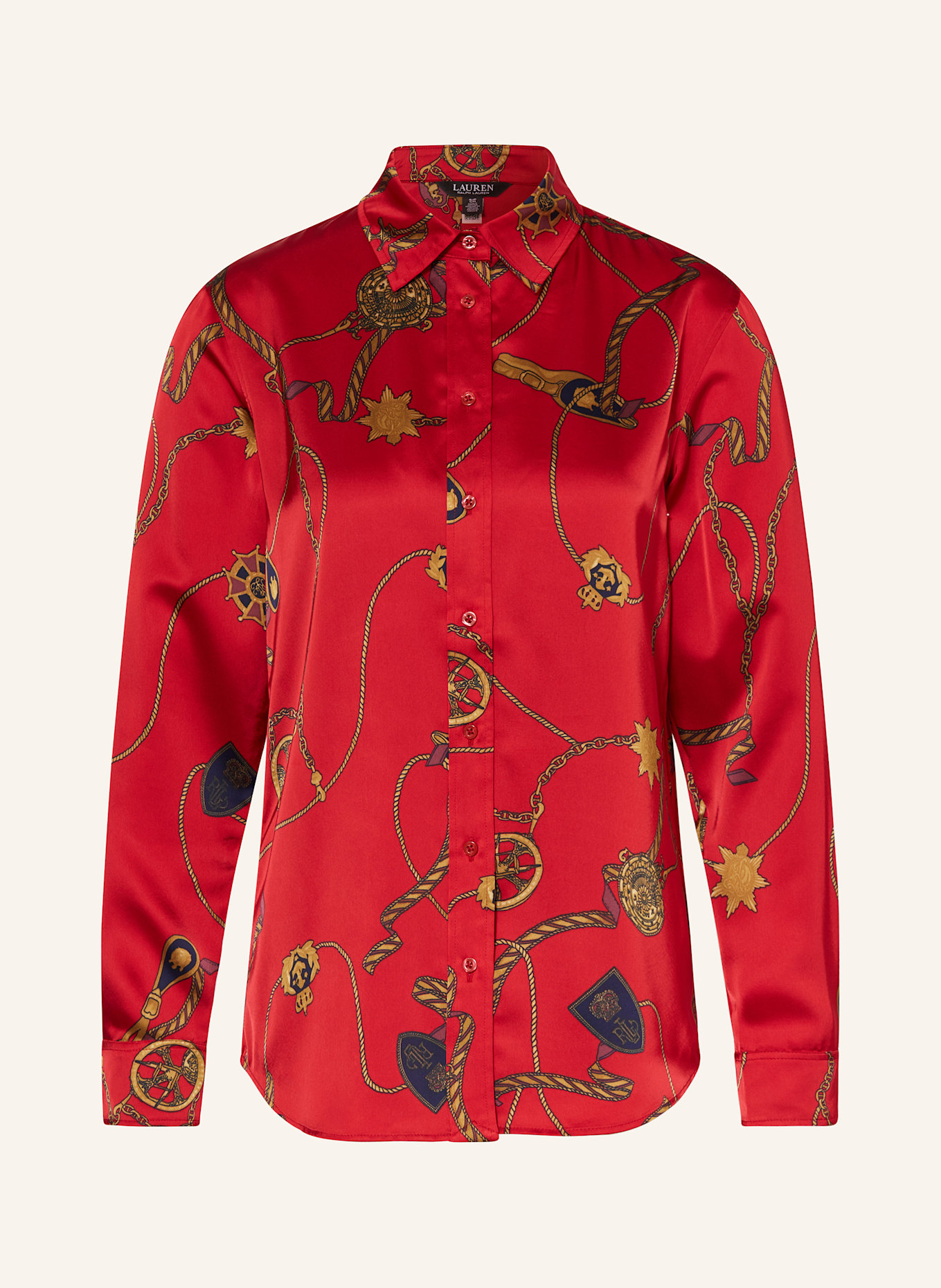 

Атласная блузка-рубашка Lauren Ralph Lauren, мультиколор