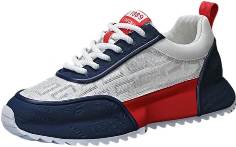 

Мужские стильные и модные повседневные спортивные кроссовки с противоскользящей и дышащей поверхностью Clolinde, белый/синий