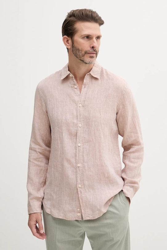 

Льняная рубашка United Colors Of Benetton, бежевый