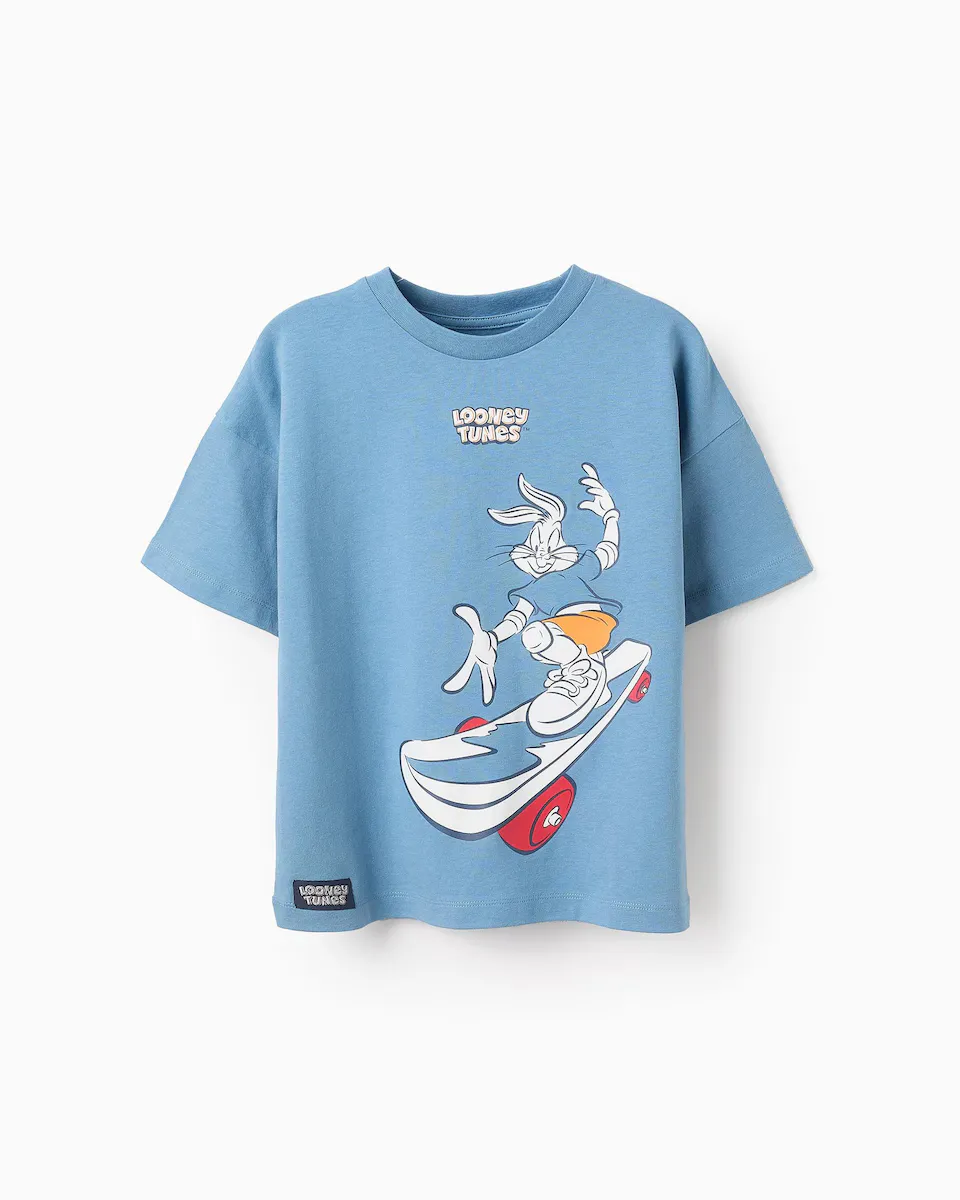 

Футболка для мальчика с короткими рукавами и мотивом Looney Tunes Zippy, синий