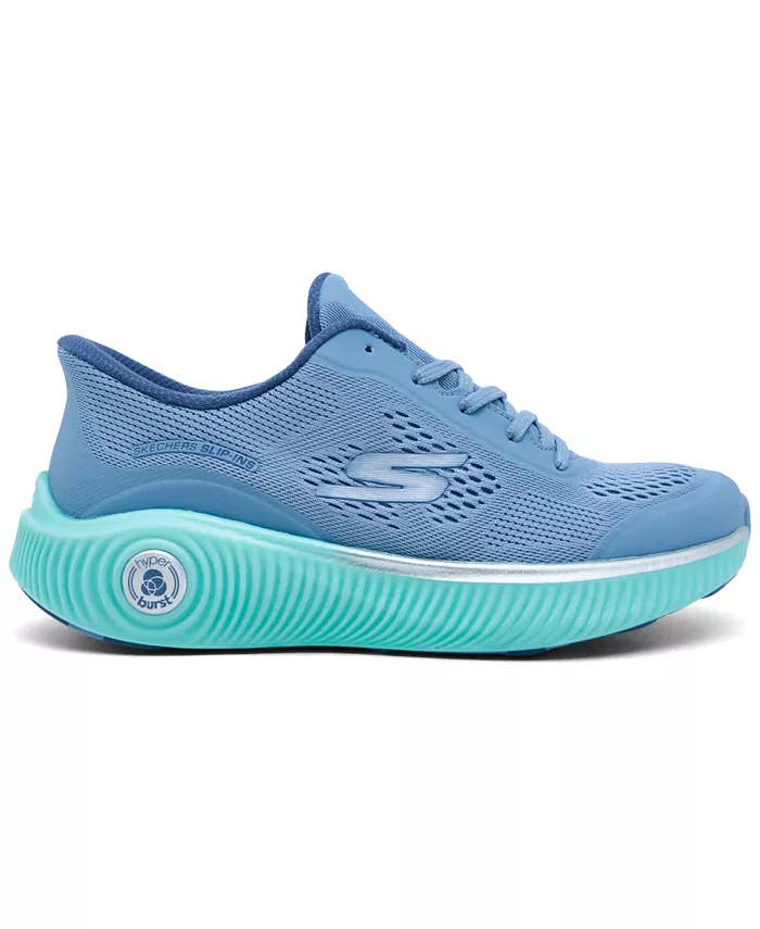 Женские слипоны Arch Fit Go Run Anywhere: беговые кроссовки от Finish Line Skechers, синий — фото 3