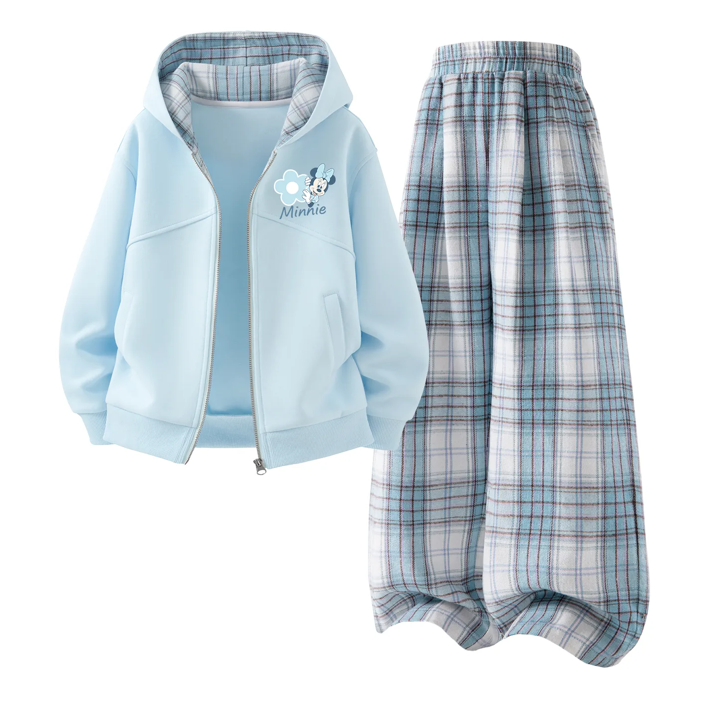 Детский спортивный комплект Casual Sportswear из 2 предметов Disney, Di Fresh Pudding Blue+Solid Color White Cloud Blue