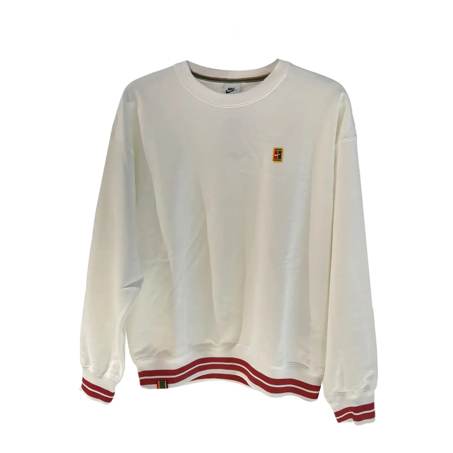 

Nike Мужская белая толстовка с круглым вырезом, средней толщины