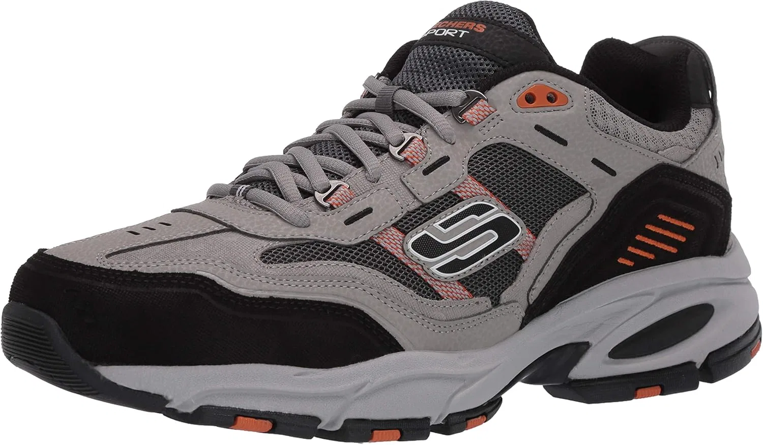Кроссовки Skechers Men's Vigor 2.0 Nanobet Oxford, Grey-Orange