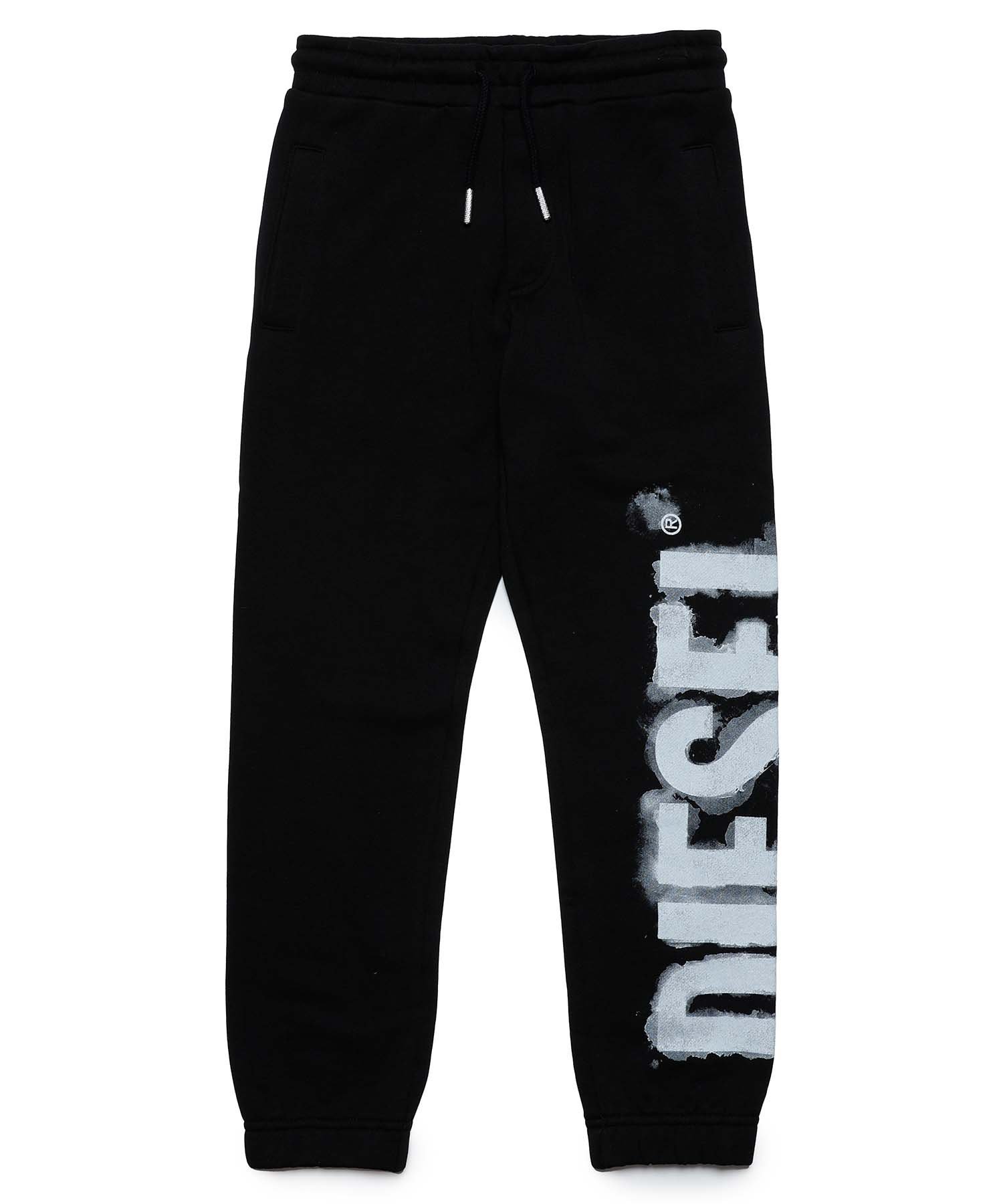 Детские спортивные штаны с логотипом бренда DIESEL, Black