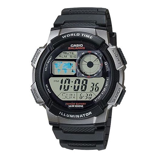 

Часы CASIO G Shock Quartz Sports Waterproof Mens Black Digital, черный