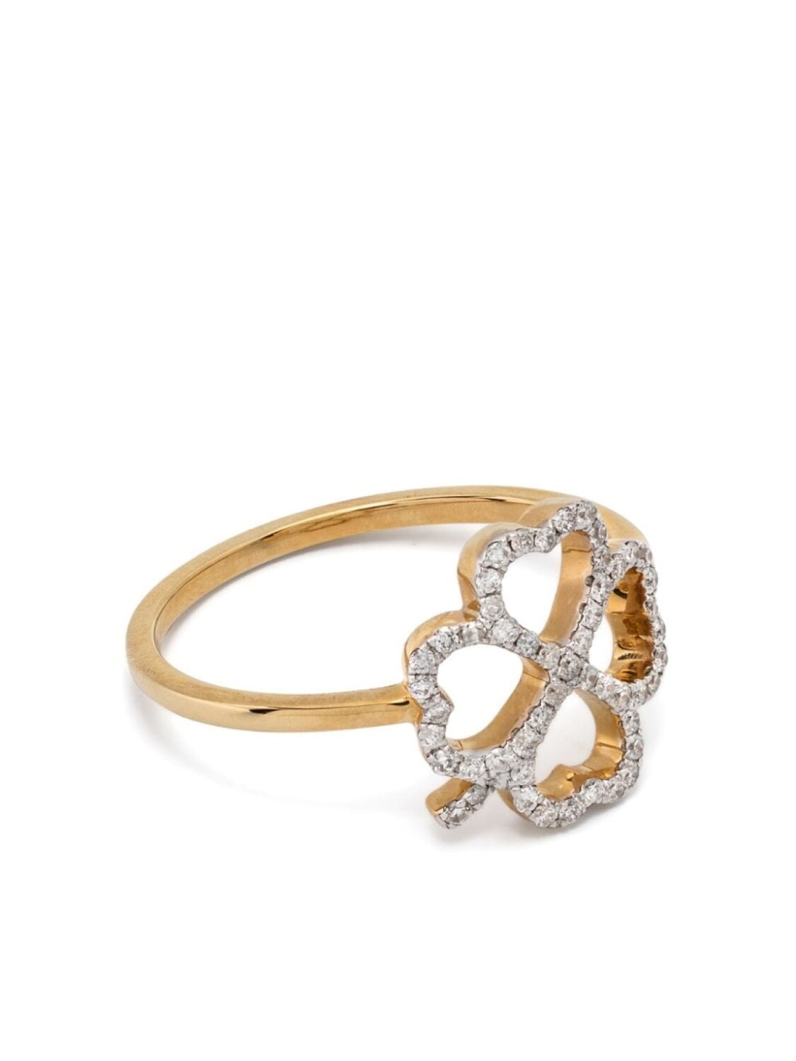 

Кольцо Bague Fil Trèfle из желтого золота с бриллиантами Yvonne Léon, золотой