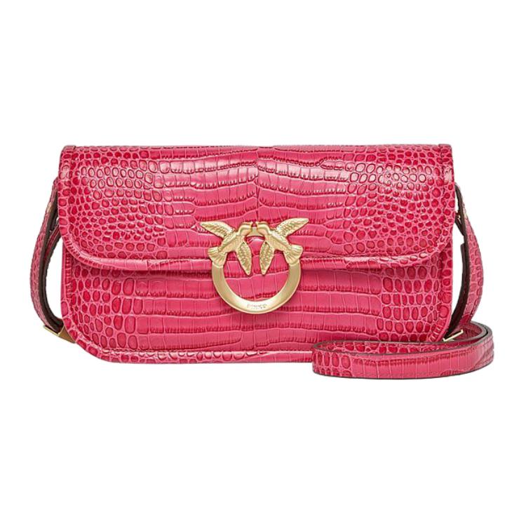 

PINKO Металлическая декоративная сумка кроссбоди женская red