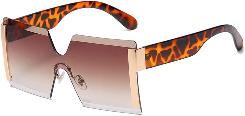 

Большие женские солнцезащитные очки без оправы с плоской верхней частью, винтажные солнцезащитные очки с градиентным покрытием и защитой от УФ-излучения UV400 LANGSER, 3