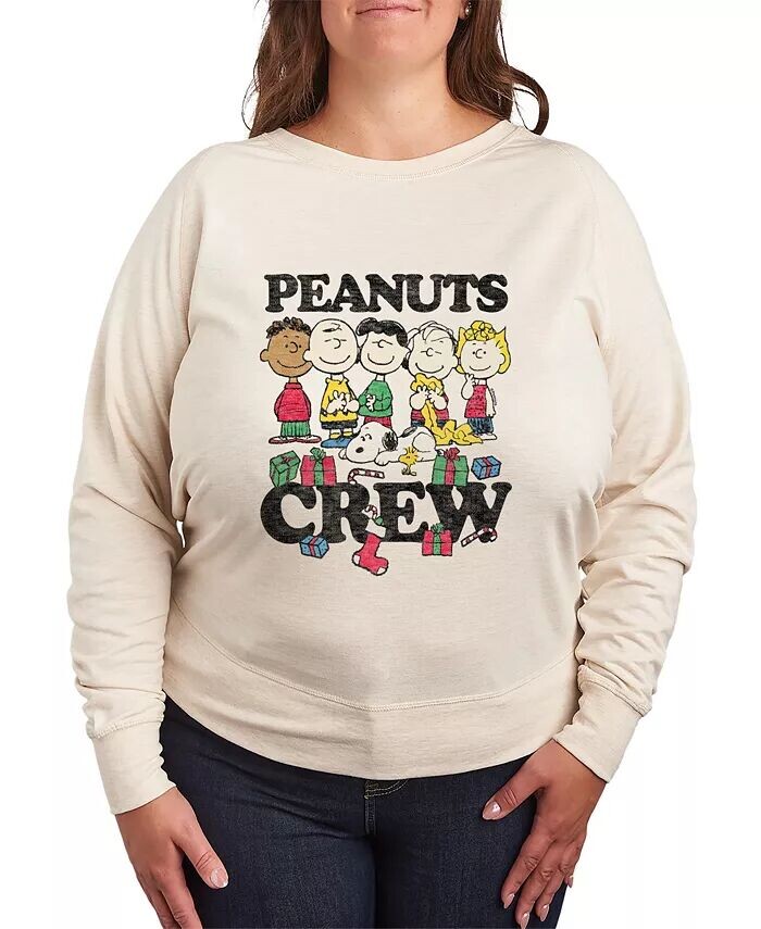 

Большой размер Peanuts Crew Графический пуловер Топ Hybrid Apparel, белый