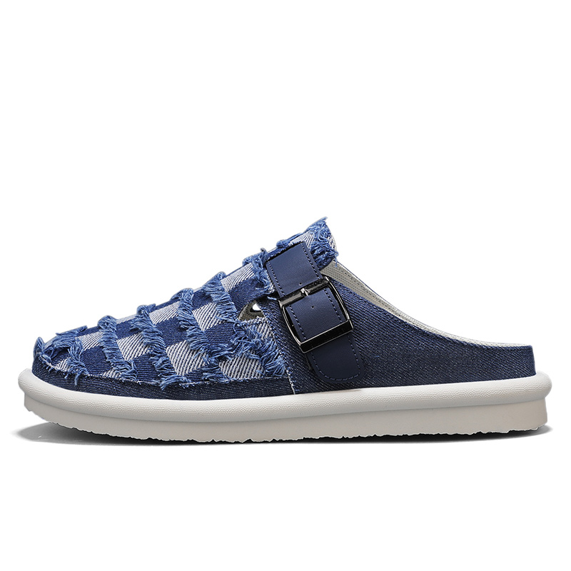 

PLAY COBBLER Мужские противоскользящие домашние тапочки с закрытым носком - тёмно-синие, цвет Dark Blue