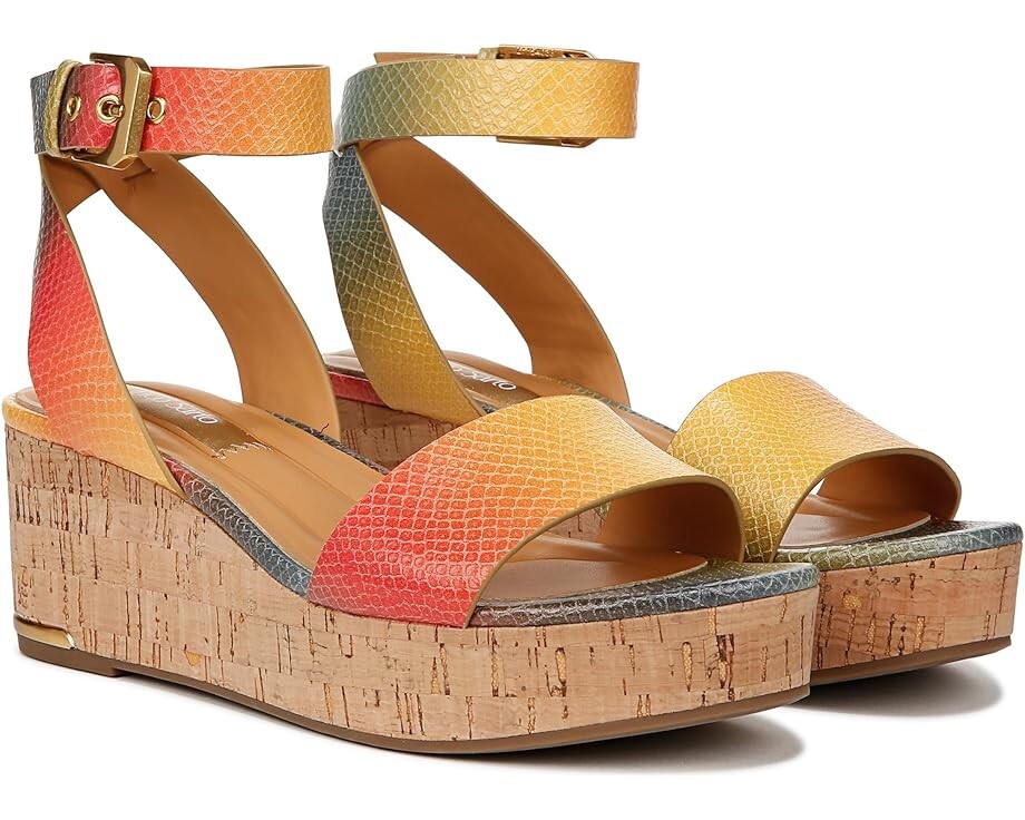 

Сандалии Franco Sarto Presley Platform Wedge, цвет Multi Snake Print Faux Leather